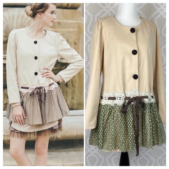 A'Reve Jackets & Blazers - Hepburn 50's Classic Pea Coat Dress